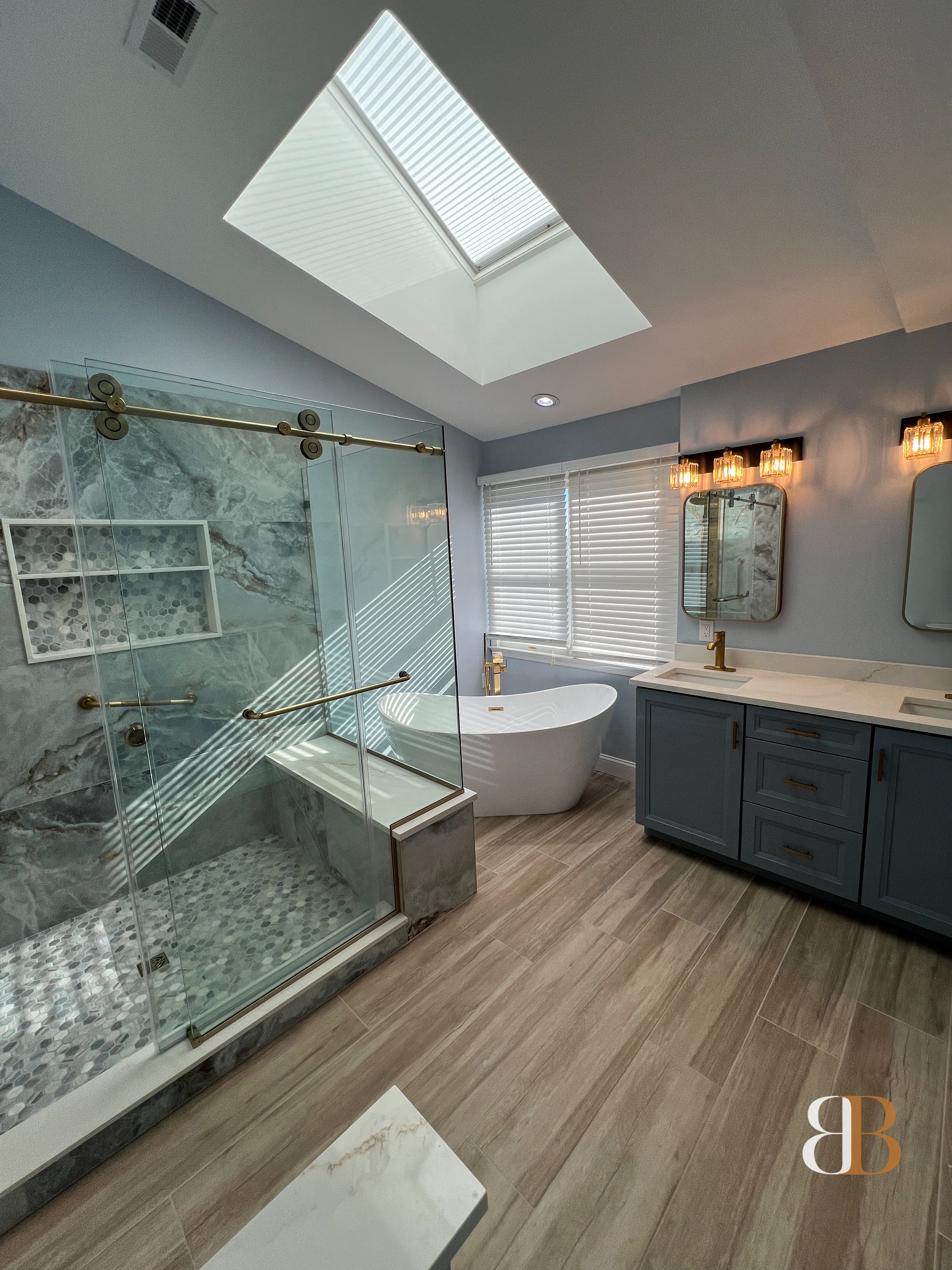 Contemporary bathroom remodel in Langhorne by B&B Associates Creations — photo 4